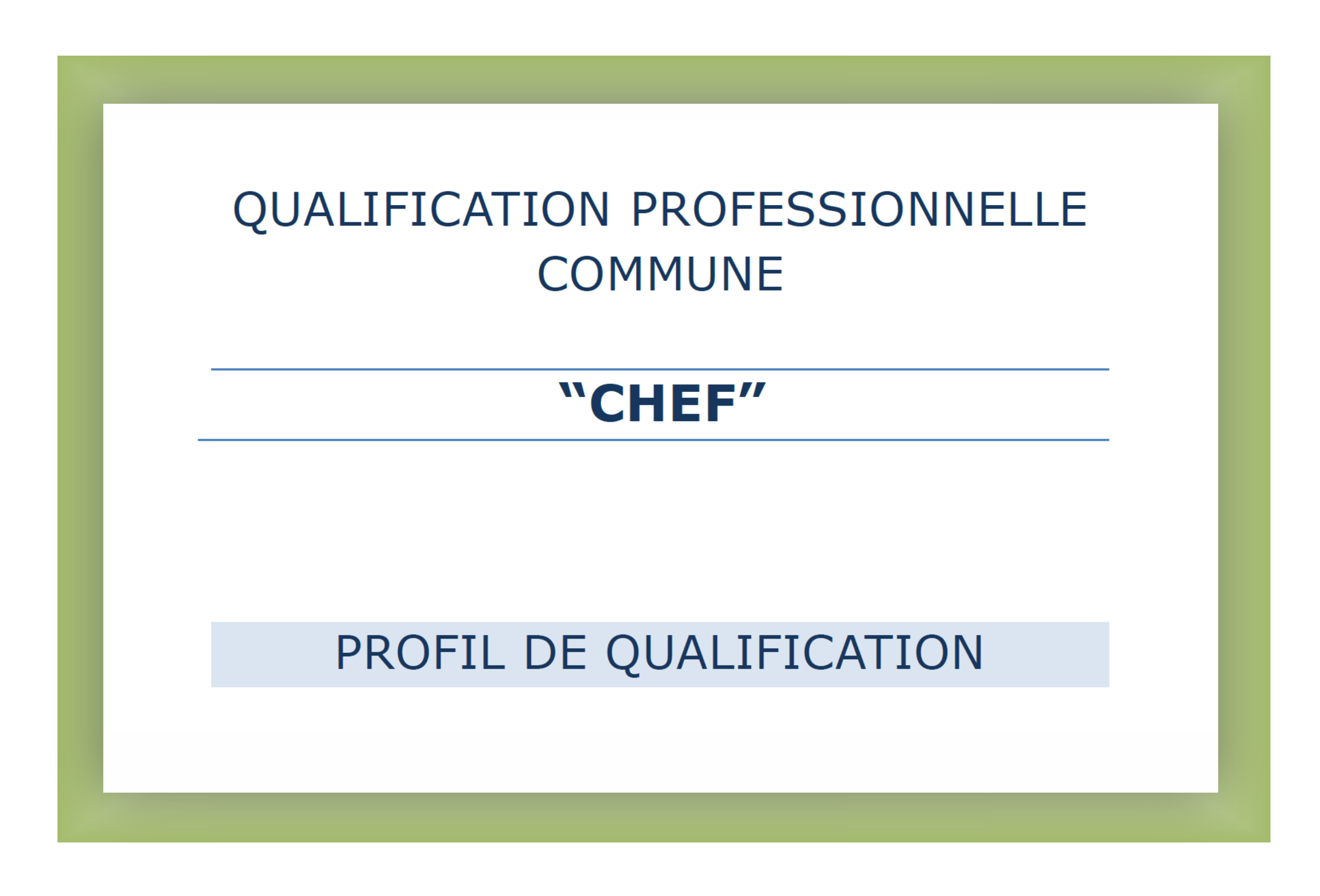 Profil de qualification